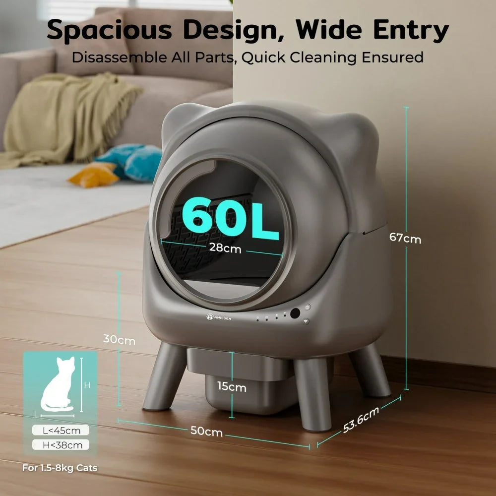 CURA X1 : Bac à litière autonettoyant pour chat