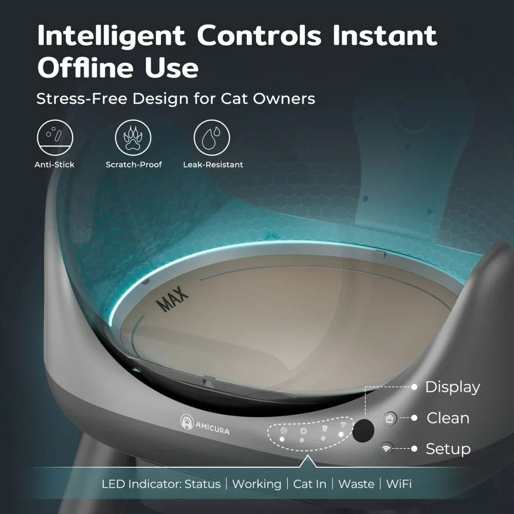 CURA X1 : Bac à litière autonettoyant pour chat