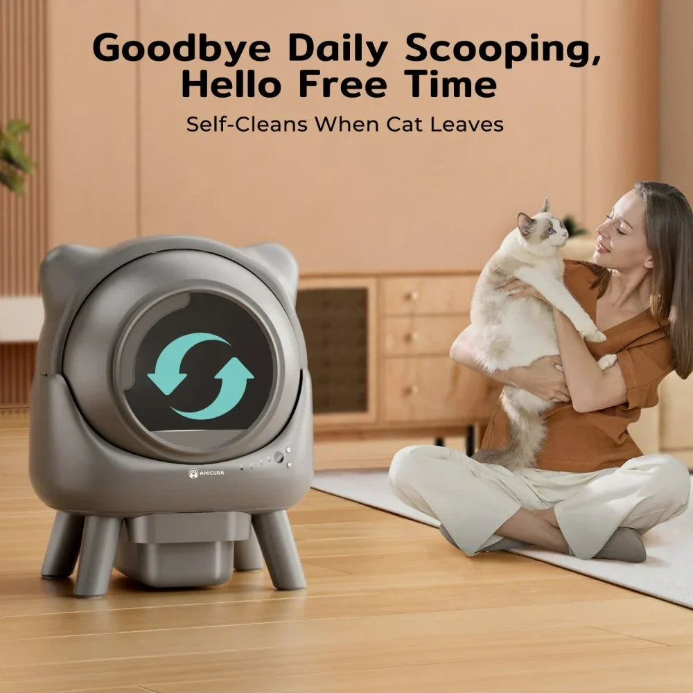 CURA X1 : Bac à litière autonettoyant pour chat